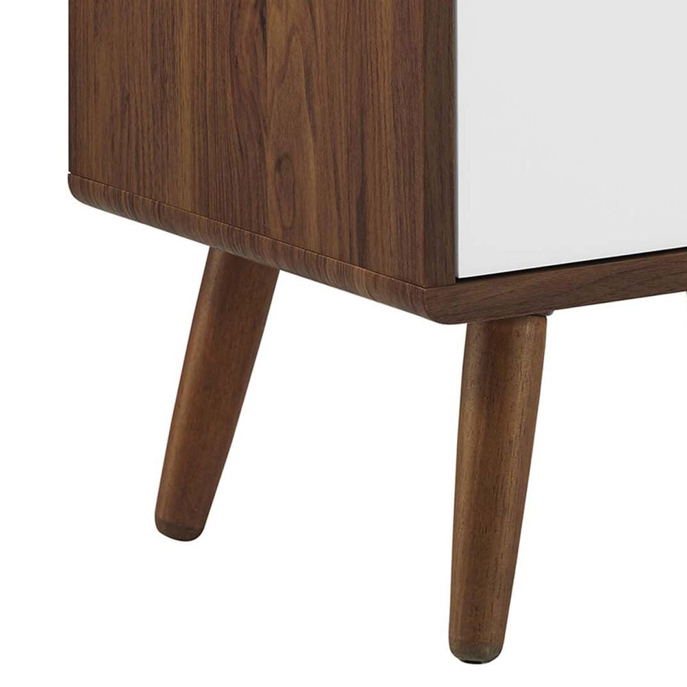 Modway Transmit 2 Drawer Nightstand in Walnut White, , large