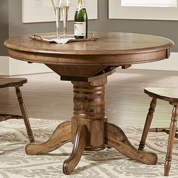 Liberty Carolina Crossing Pedestal Table in Light Brown with Antique Honey Finish, , large