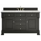 James Martin Vanities Brookfield 60" Single Bathroom Vanity in Black Onyx with 3 cm Ethereal Noctis Quartz Top, Rectangle Sink and FreePower Wireless Charger, , large