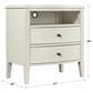 Riva Ridge Charlotte 2-Drawer Nightstand in White, , large