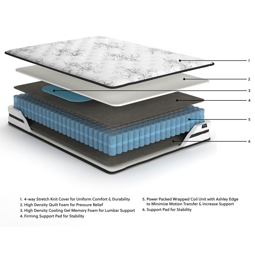 Ashley Chime 10" Hybrid Medium Tight Top Twin Mattress, , large