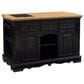 Linon Home Decor Pennfield Kitchen Island in Natural and Black Sand, , large