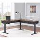 Wycliff Bay Hartford L-Shaped Electric Desk in Two Tone Rubbed and Black, , large