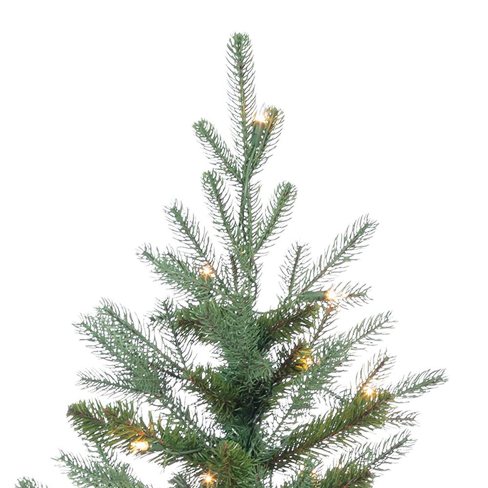 The Gerson Company 6.5&#39; Pre-Lit Artificial Natural Cut Narrow Dover Pine with White Lights in Green, , large