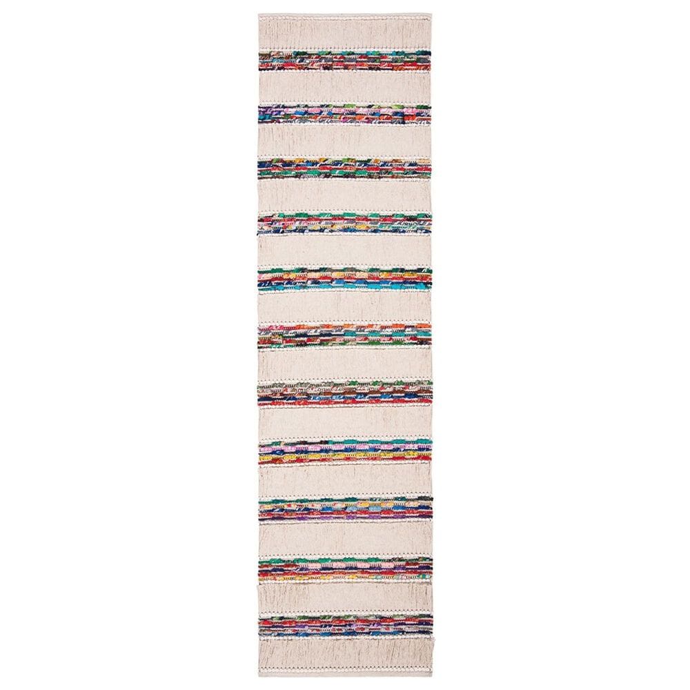 Safavieh Natura NAT654A 2"3" x 8" Ivory and Red Runner, , large