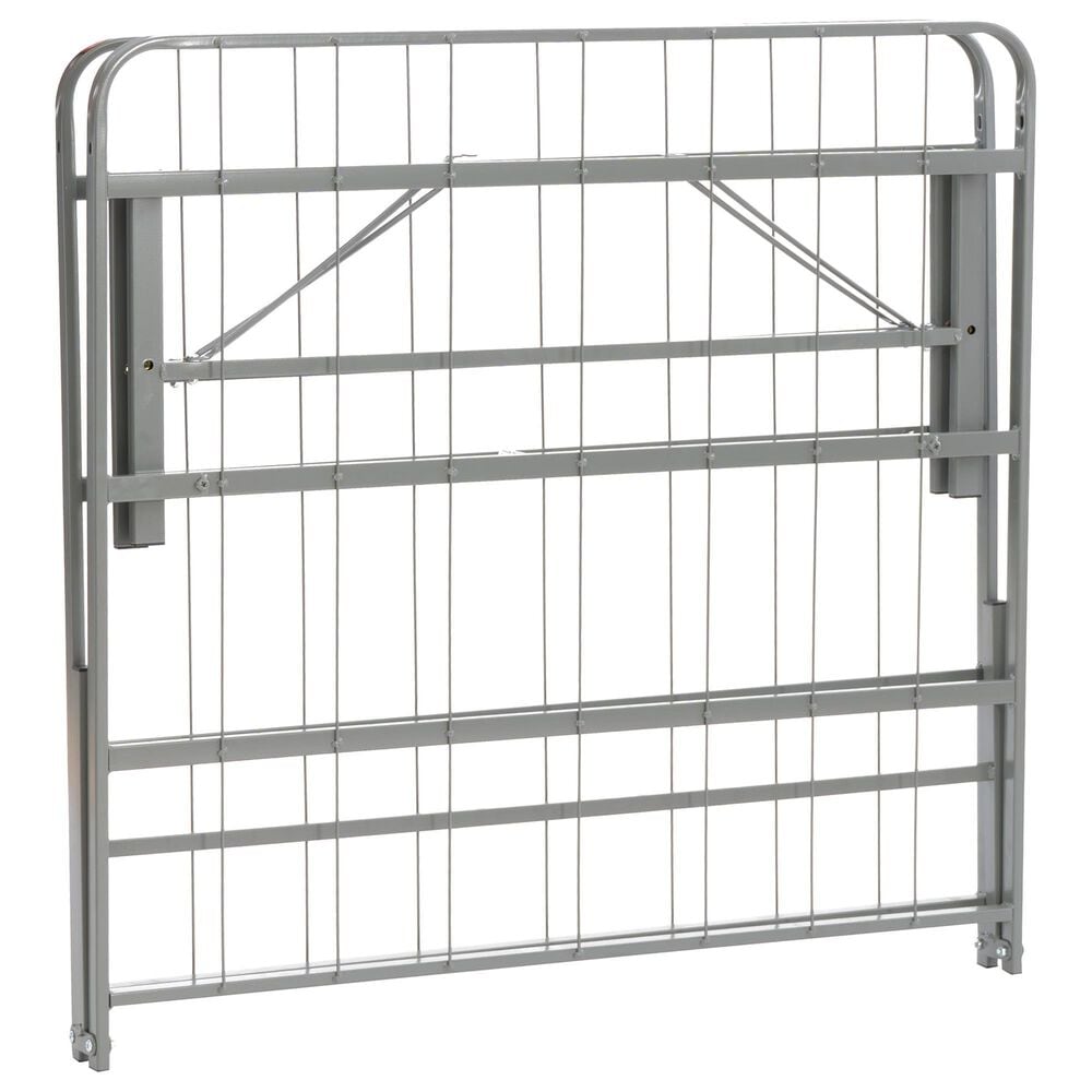 Linon Home Decor Franson Twin Folding Platform Bed Frame in Dark Pewter, , large