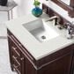 James Martin Vanities Brittany 30" Single Bathroom Vanity in Burnished Mahogany with 3 cm Lime Delight Quartz Top and Rectangular Sink, , large