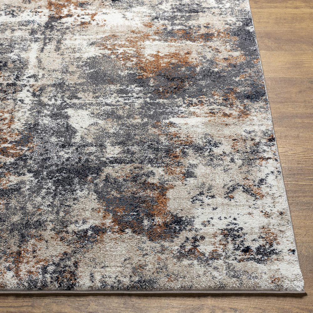 Surya Tuscany 7&#39;10&quot; Square Gray, Camel and White Area Rug, , large