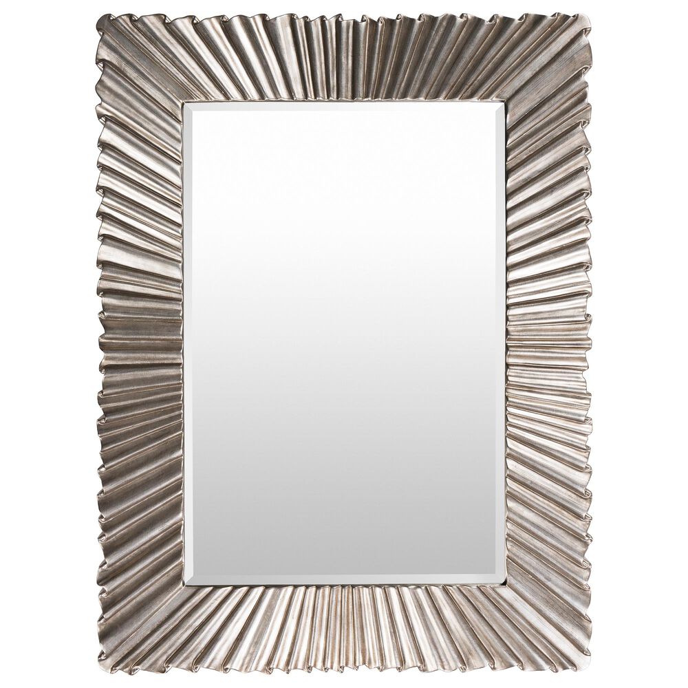 Surya Chaucer Wall Mirror in Antique Silver, , large