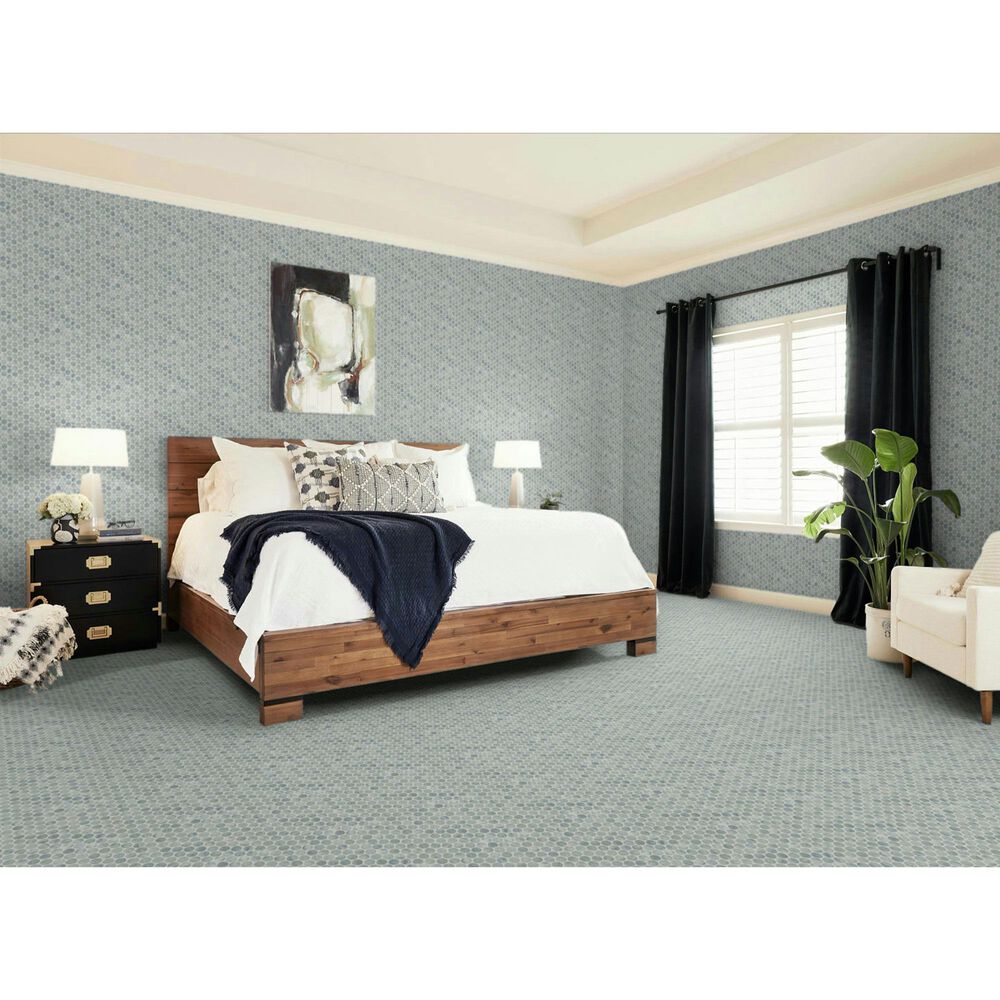 Shaw Embrace Ocean Wash 10.63" x 11.88" Glass Mosaic Sheet, , large