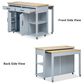 HOMLUX 47-inch Kitchen Island  in Grey Blue, , large