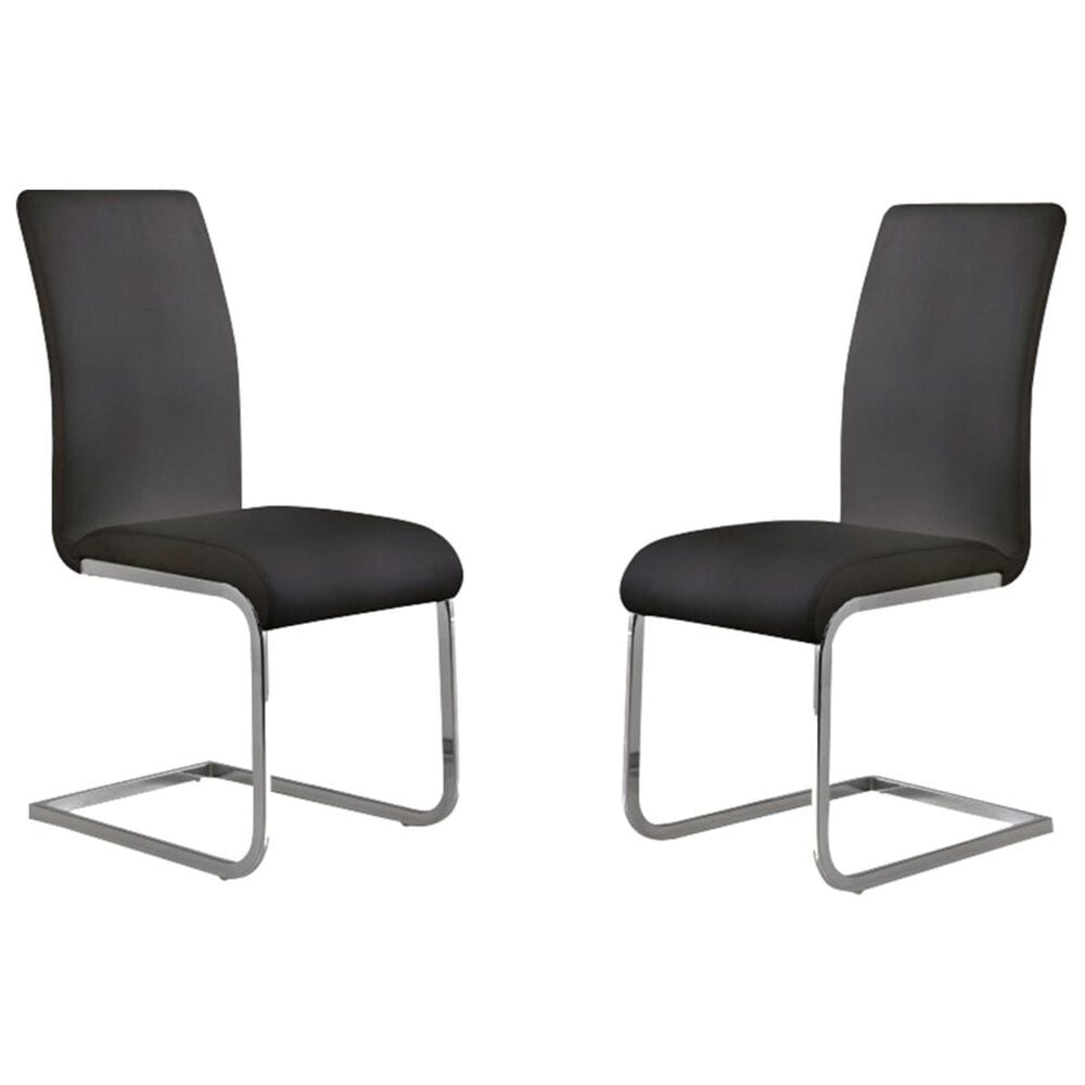 Blue River Amanda Side Chair in Black and Chrome (Set of 2), , large