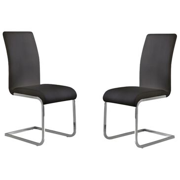 Blue River Amanda Side Chair in Black and Chrome (Set of 2), , large