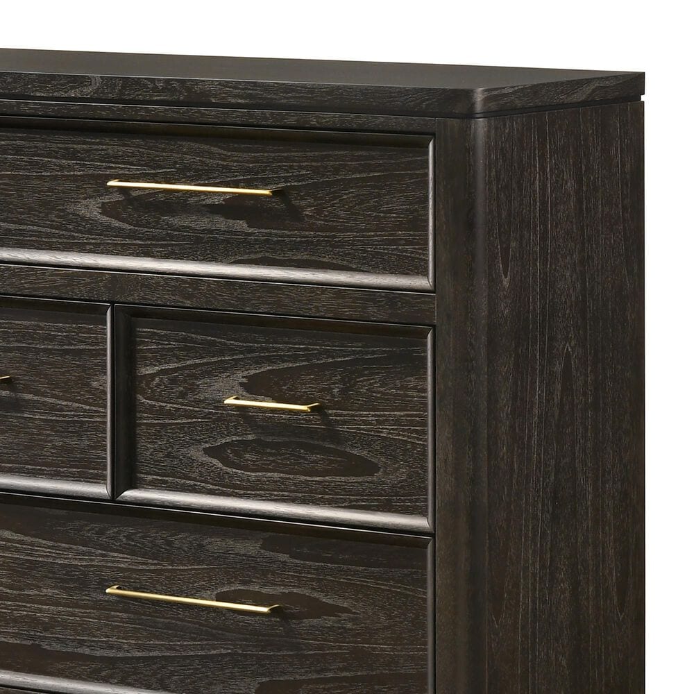 Crown Mark Ethel 4 Piece Queen Bedroom Set in Dark Brown, , large