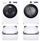 LG Front Load Washer and Electric Dryer with Pedestal in White, , large
