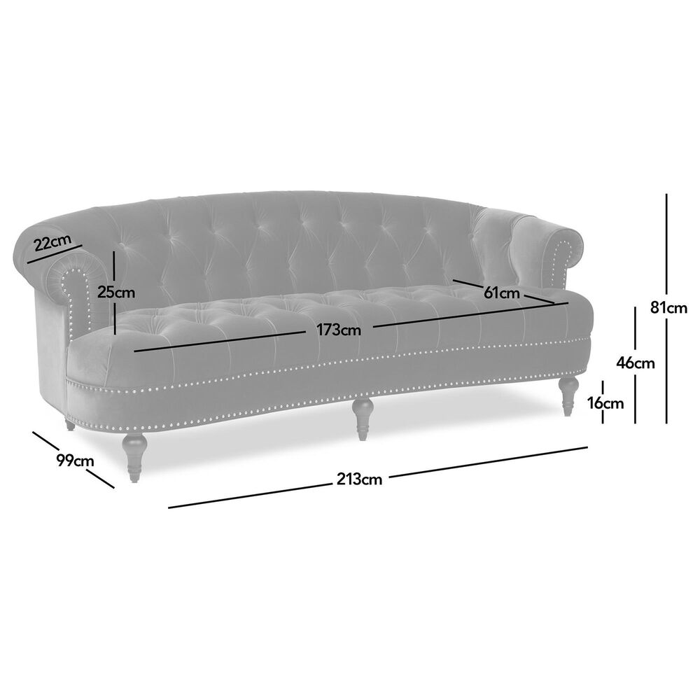 Jennifer Taylor Home La Rosa Victorian Chesterfield Tufted Stationary Sofa in Navy Blue Velvet, , large