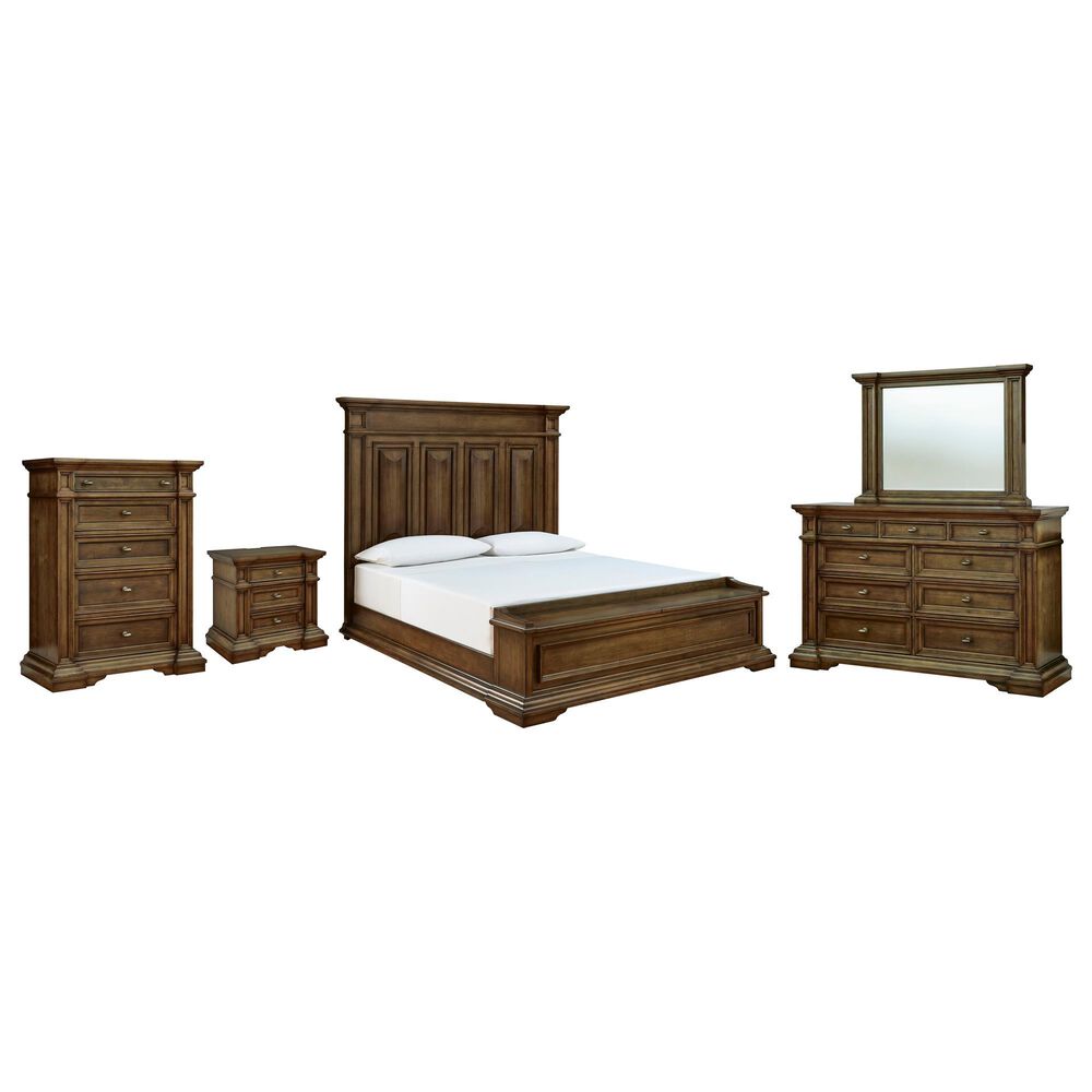 Millenium Frantanna 5 Piece California King Panel Storage Bedroom Set in Brown, , large