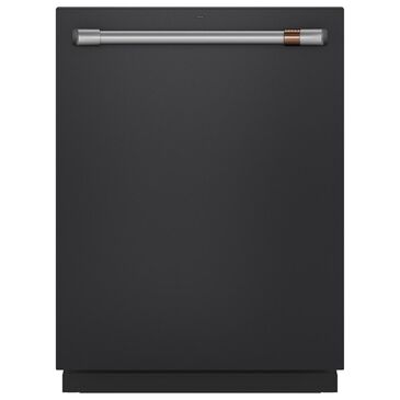 Cafe Stainless Interior Built-In Dishwasher with Hidden Controls in Matte Black and Brushed Stainless Handle, , large
