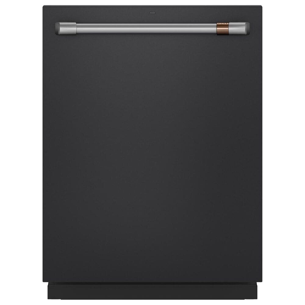 Cafe Stainless Interior Built-In Dishwasher with Hidden Controls in Matte Black and Brushed Stainless Handle, , large