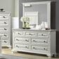 Mayberry Hill Bridgestone 7-Drawer Dresser and Mirror in Antique White, , large