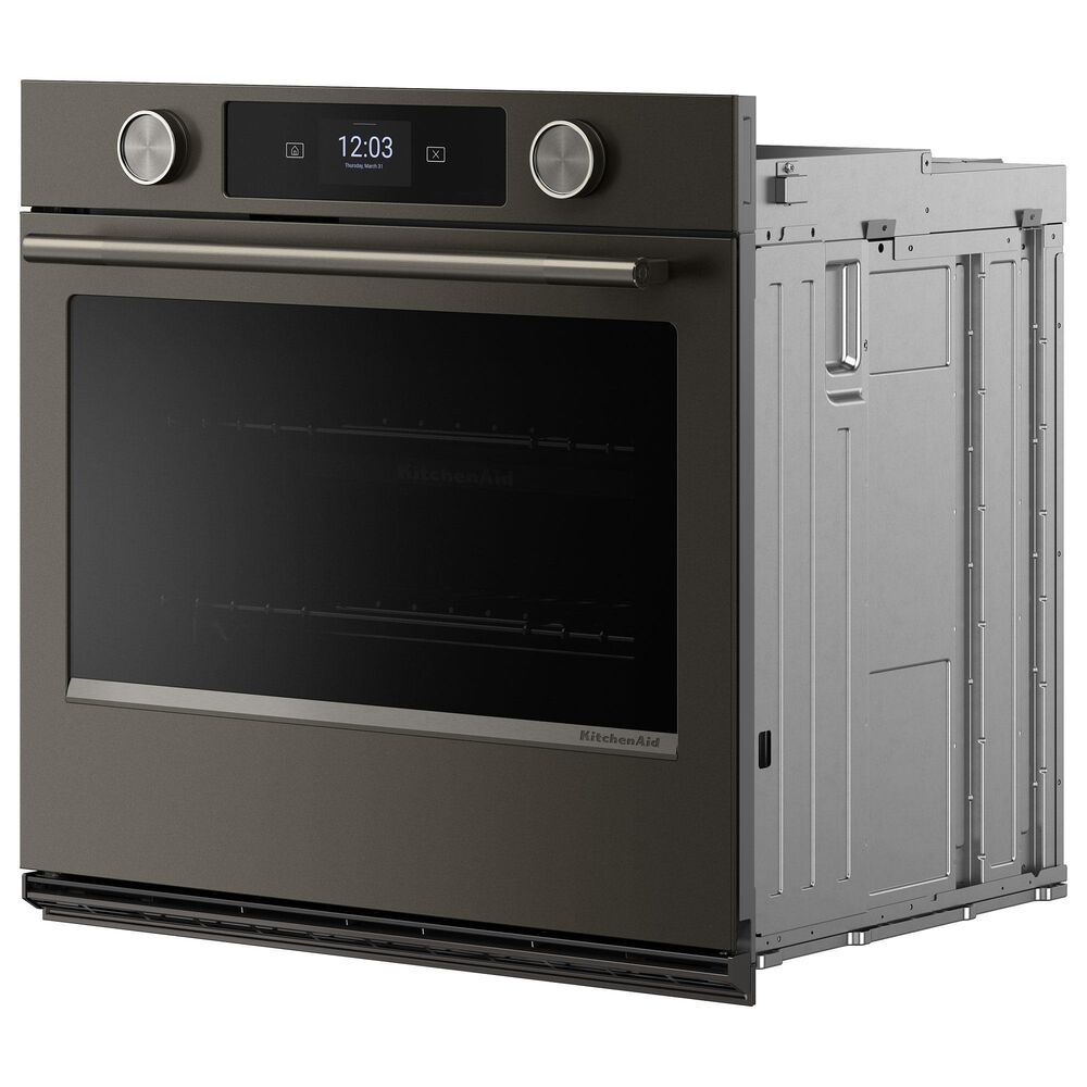 KitchenAid 2-Piece Kitchen Package with Black Ore 30" Smart Single Wall Oven and Stainless Steel 30" Gas Cooktop, , large