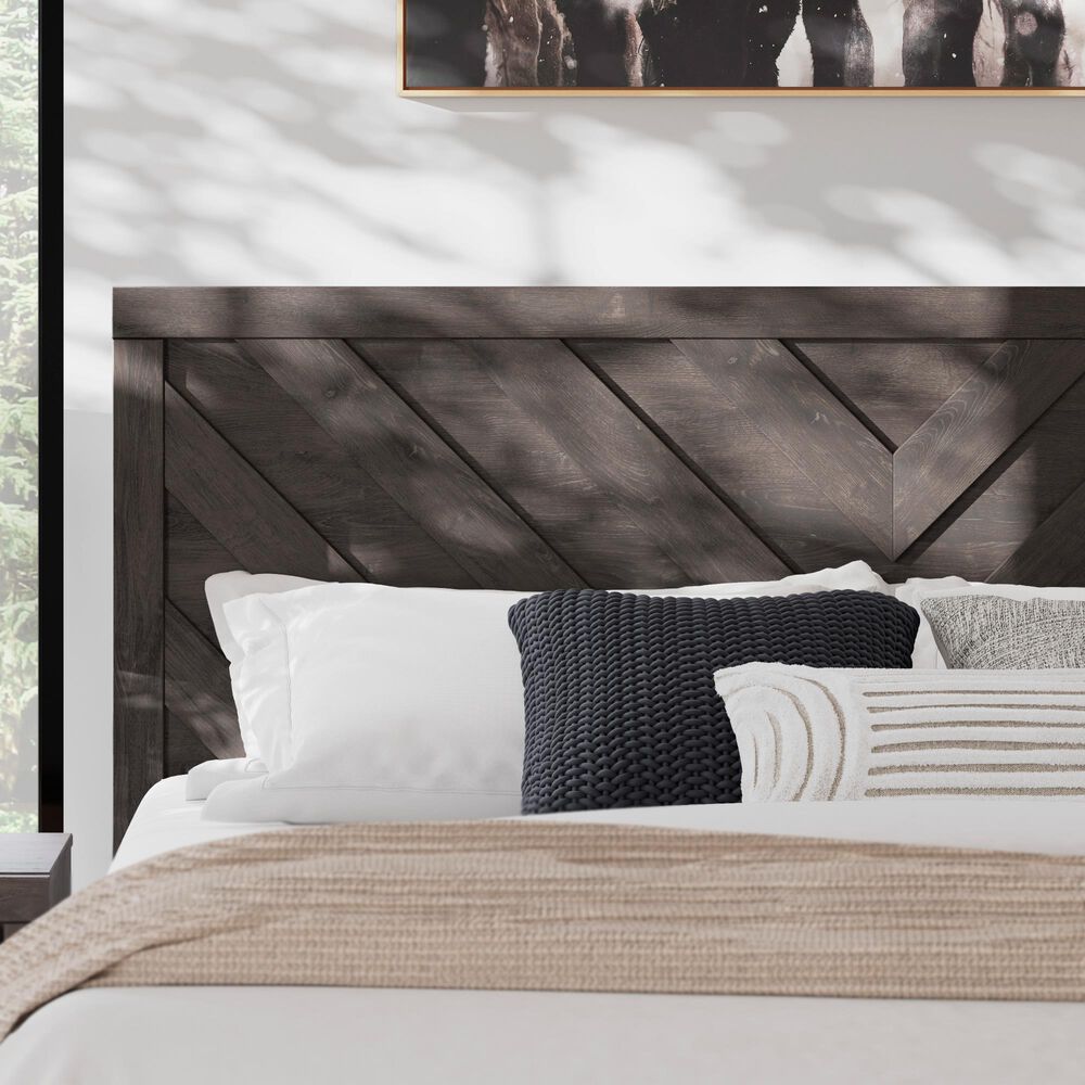 Ashley Prendonea King Panel Bed in Dark Charcoal, , large