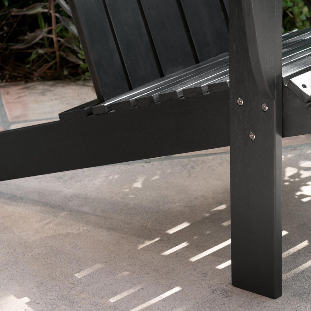 Linon Home Decor Adirondack Patio Chair in Black, , large