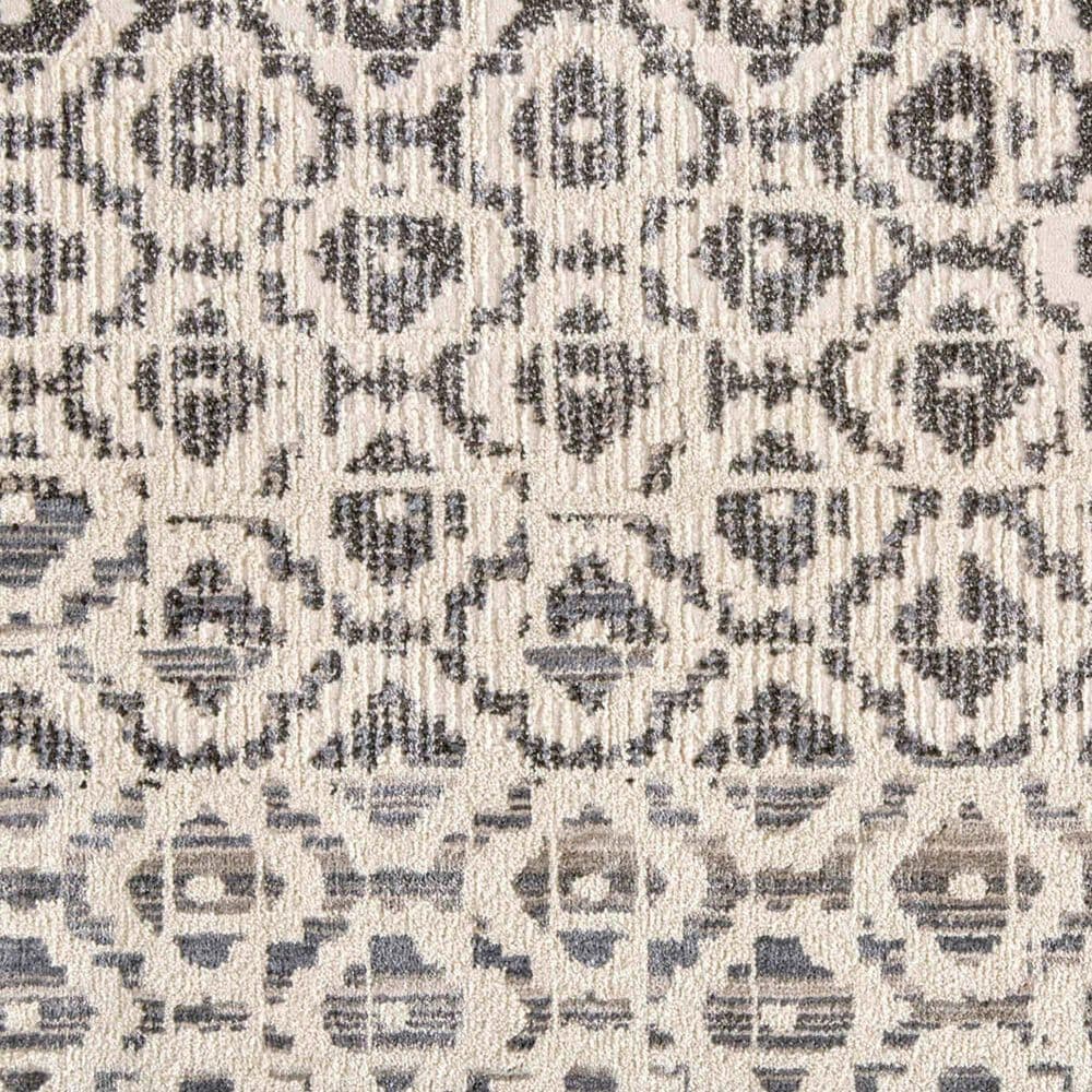 Feizy Kano 8&#39;9&quot; Round Gray and Ivory Area Rug, , large