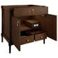 James Martin Kinnsden 36" Single Bathroom Vanity in Sable Oak with 3 cm Siberian Silestone Top and Rectangular Sink, , large