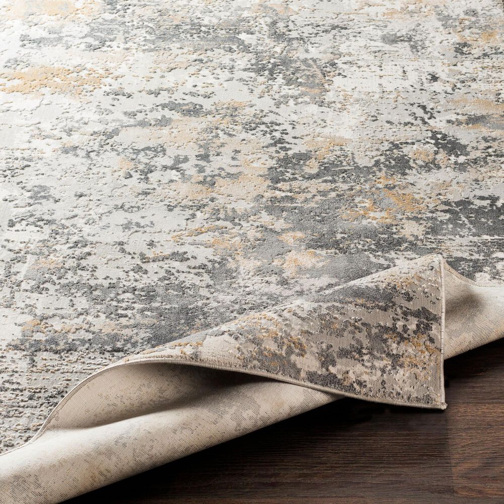 Surya Aisha 10&#39; x 14&#39; Charcoal, Gray, Light Gray and Mustard Area Rug, , large