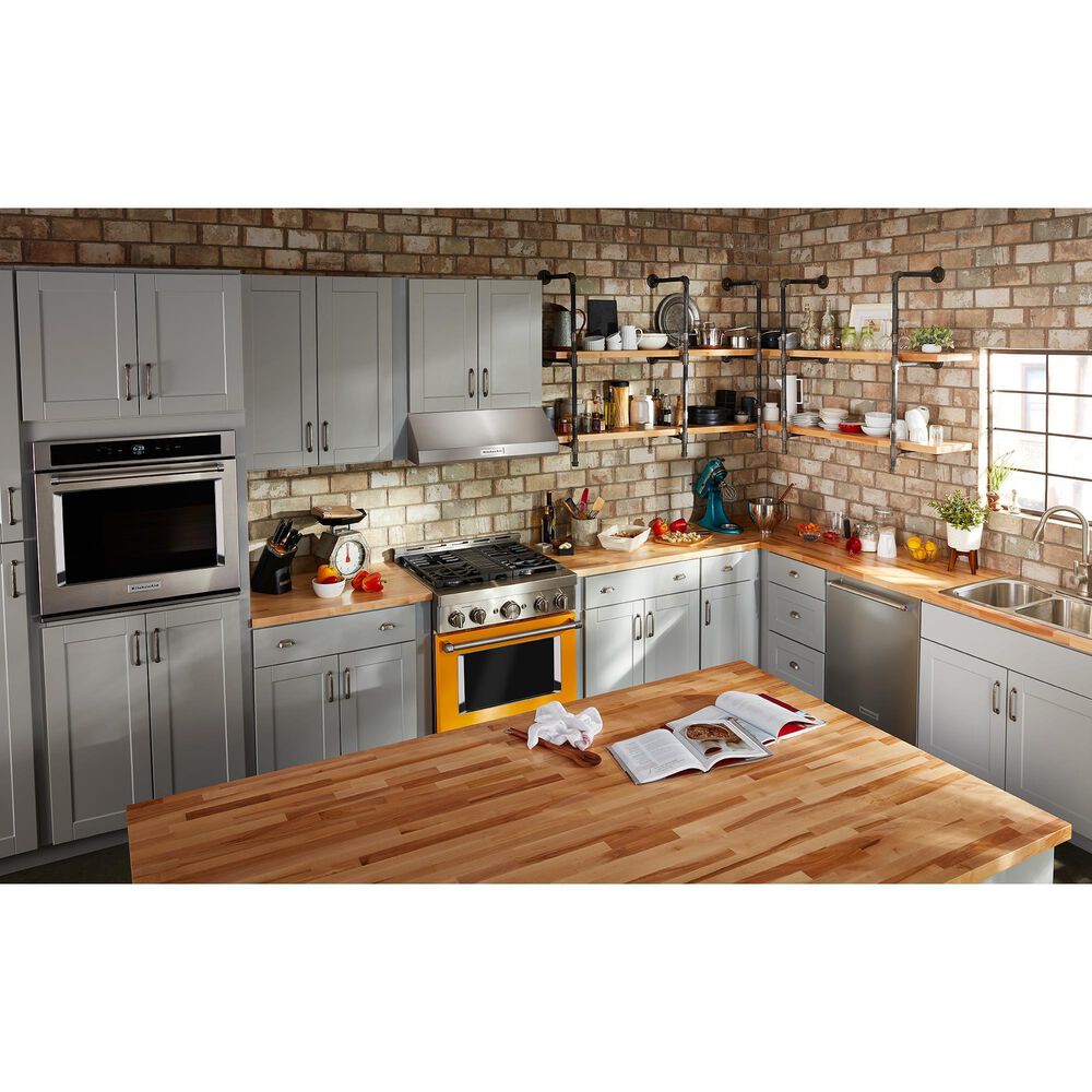 KitchenAid 4.1 Cu. Ft. Freestanding Gas Range with True Convection in Yellow Pepper, , large