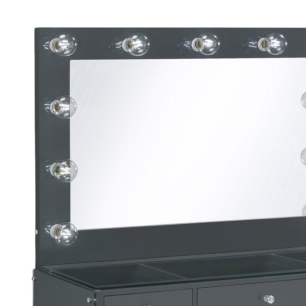 Pacific Landing 47&quot; Vanity Set with LED Accent in Grey High Gloss and Clear, , large