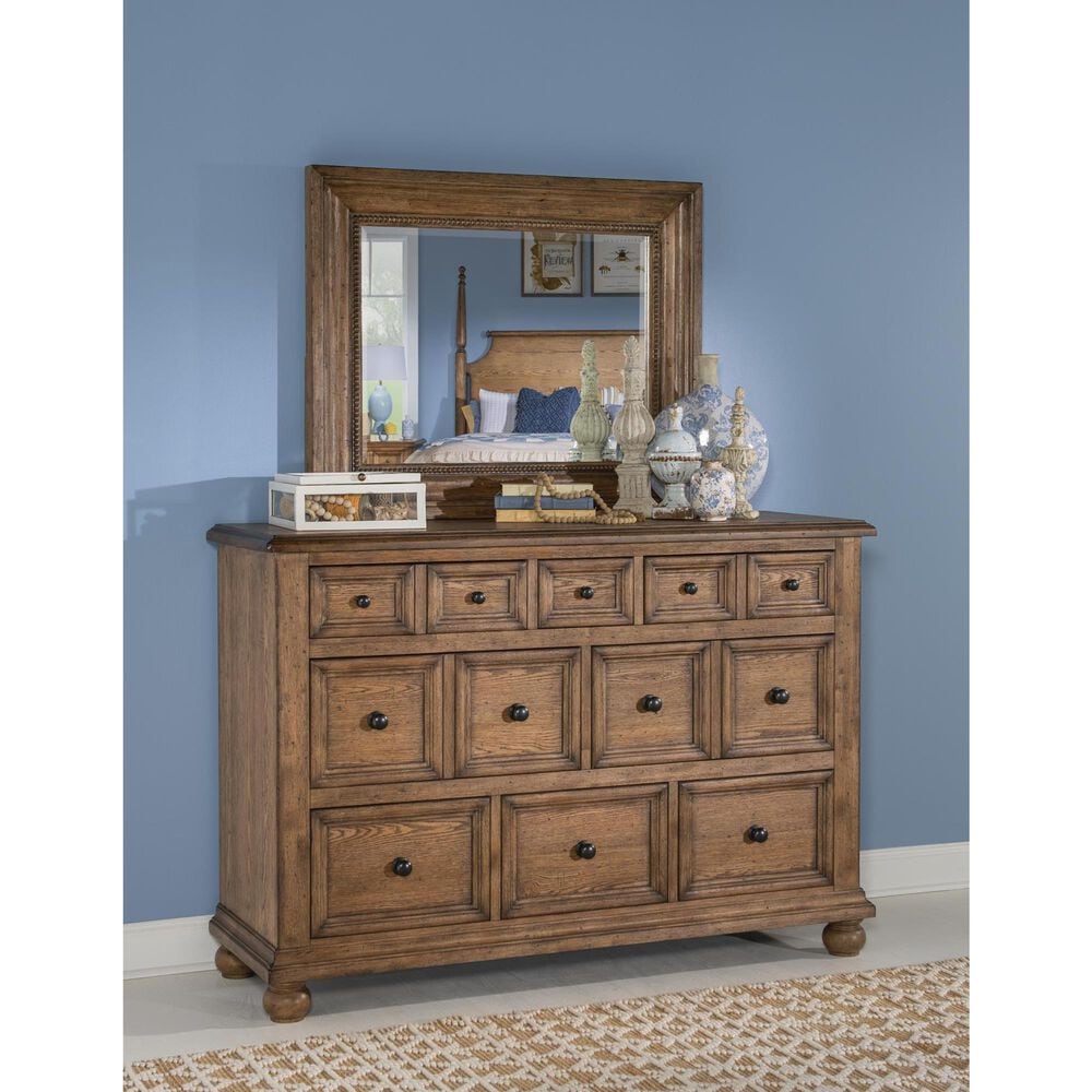 Legacy Classic Vintage Market Dresser Mirror in Barnwood Oak, , large