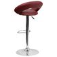Flash Furniture Adjustable Barstool in Burgundy, , large