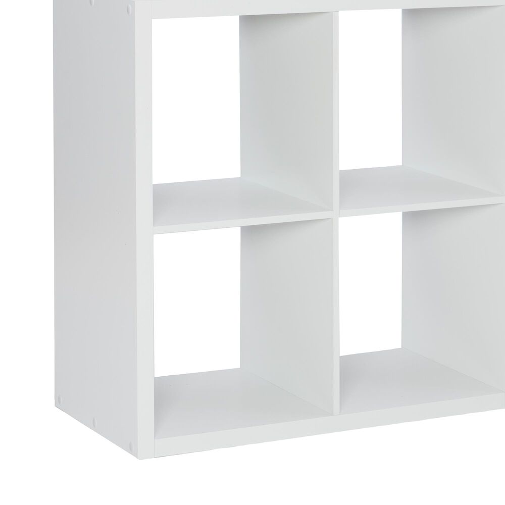 Linon Home Decor Galli 4-Shelf Bookcase in White, , large