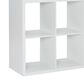 Linon Home Decor Galli 4-Shelf Bookcase in White, , large