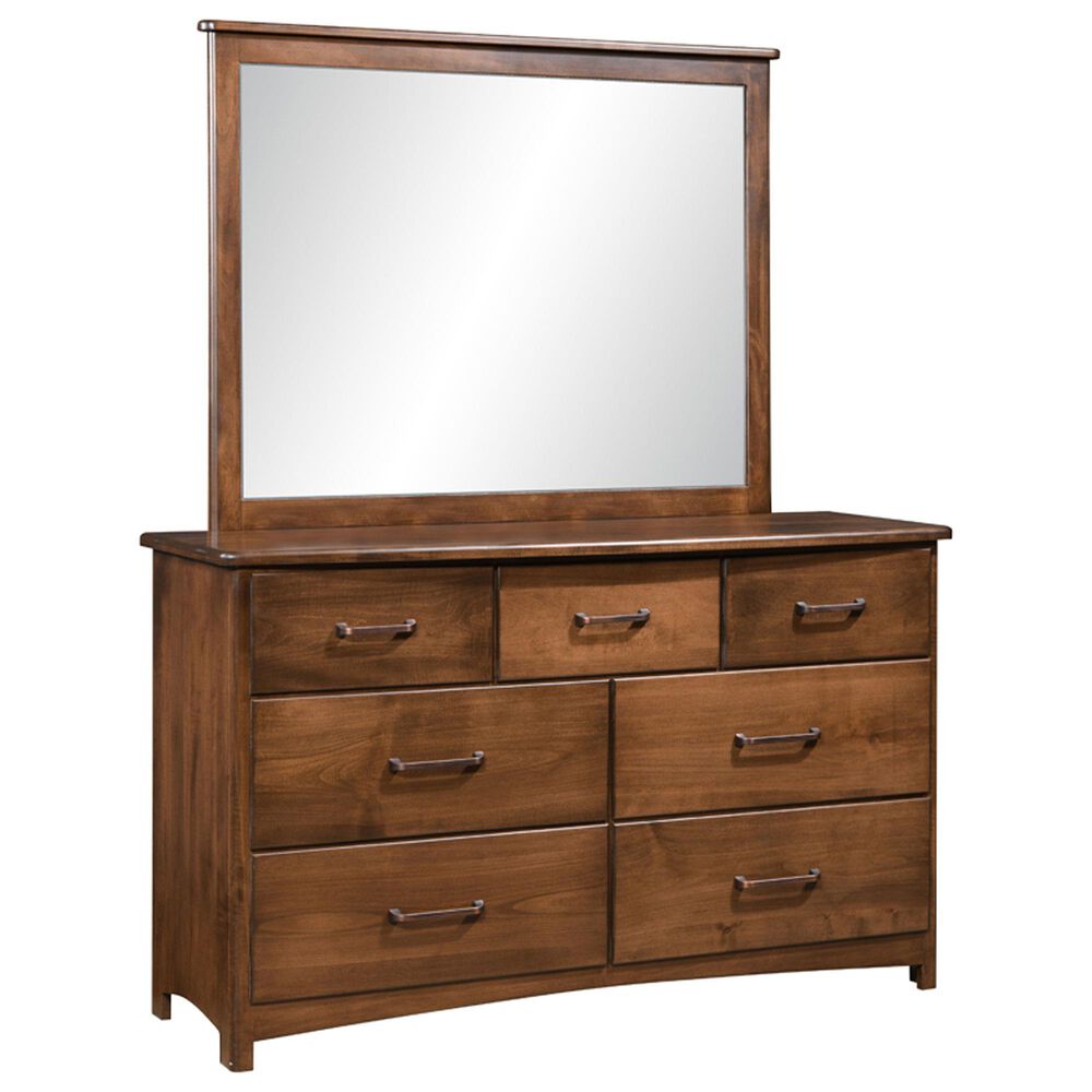 Briarwood Mission Impossible 7-Drawer Dresser and Mirror in Dark Roast, , large
