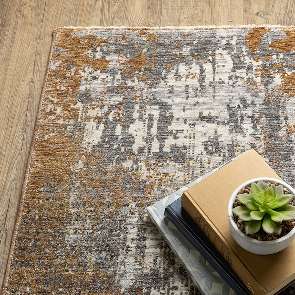 Oriental Weavers Hayden 9&#39;10&quot; x 12&#39;10&quot; Grey and Gold Area Rug, , large