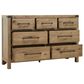 Millenium Ridgester California King Panel Bed with Dresser and Nightstand in Light Brown with USB Ports, , large