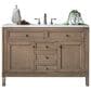 James Martin Vanities Chicago 48" Single Bathroom Vanity in Whitewashed Walnut with 3 cm Arctic Fall Solid Surface Top and Rectangular Sink, , large
