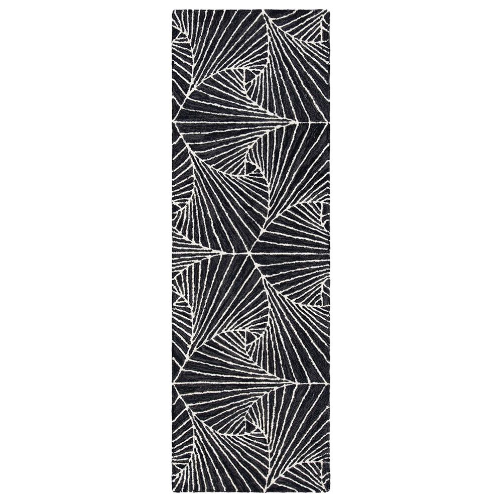 Safavieh Micro-Loop MLP174H 2"3" x 8" Charcoal and Ivory Runner, , large