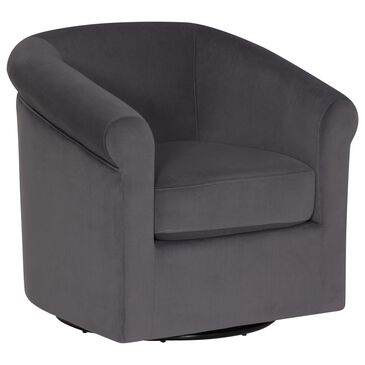 Linon Home Decor Bonnie Swivel Chair in Grey, , large