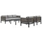 Blue River Cuffay 4-Piece Patio Conversation Set in Dark Gray, , large