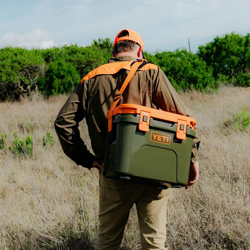 YETI Roadie 15 Hard Cooler in Olive and King Crab Orange, , large