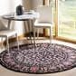 Safavieh Adirondack ADR203Z 6" Round Black and Fuchsia Area Rug, , large