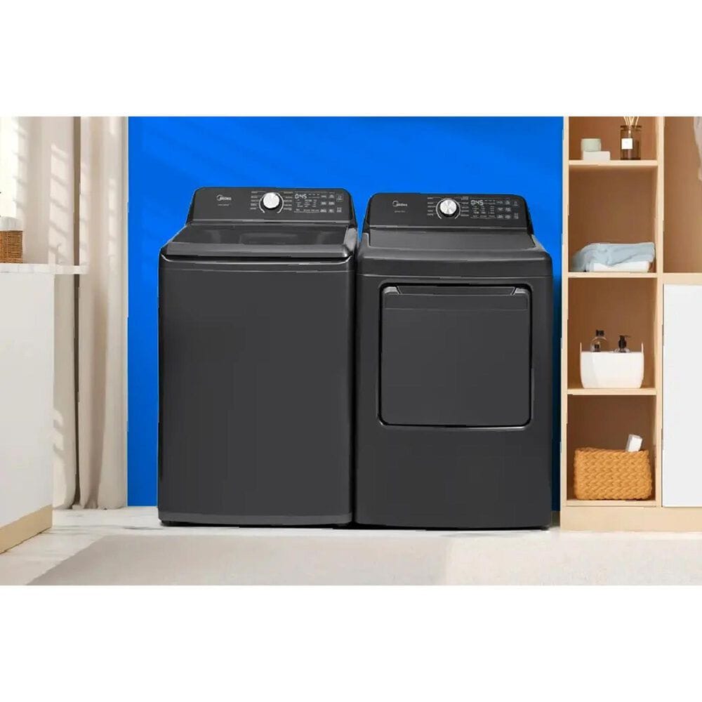 Midea 4.4 Cu Ft Smart Top Load Washer in Metallic Grey, , large