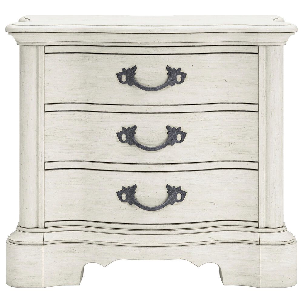 Millenium Arlendyne Queen Upholstered Bed with 2 Nightstands in Antique White, , large