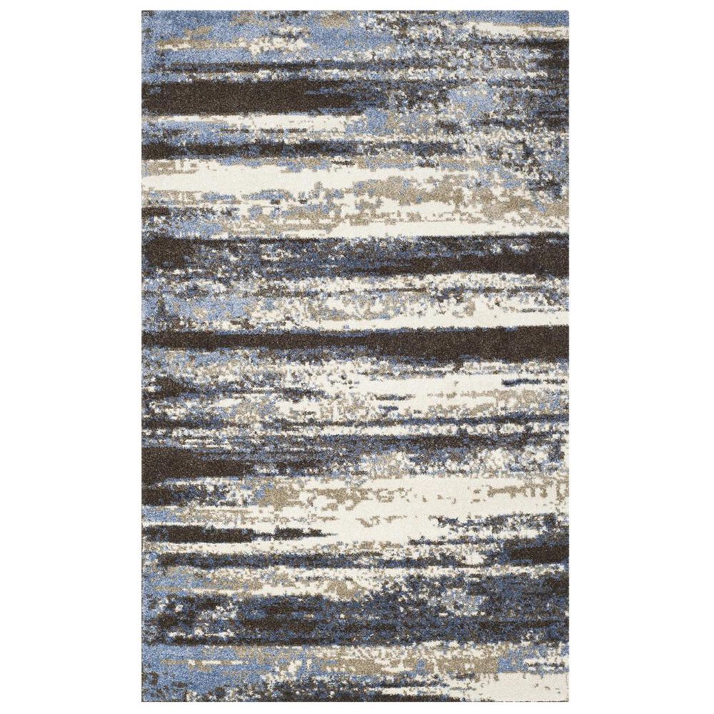 Safavieh Retro RET2138-1165 5" x 8" Cream and Blue Area Rug, , large