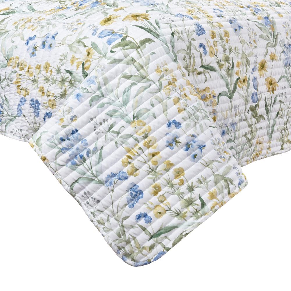 J. Queen New York Tallulah 3-Piece Full/Queen Quilt Set in Blue, , large