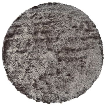 Feizy Indochine 4550F 8" Round Gray Area Rug, , large